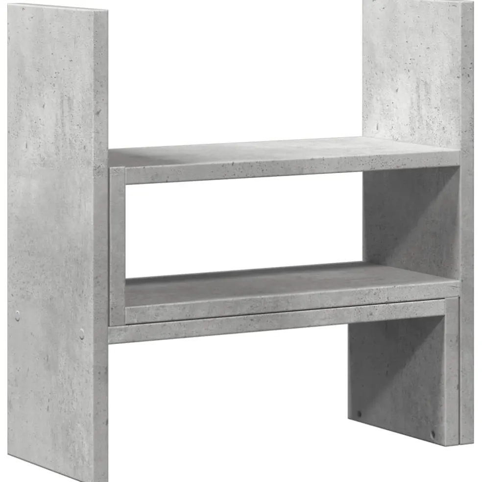 vidaXL Bureau organiser 40x17x41 cm bewerkt hout betongrijs
