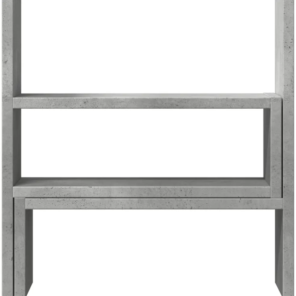 vidaXL Bureau organiser 40x17x41 cm bewerkt hout betongrijs