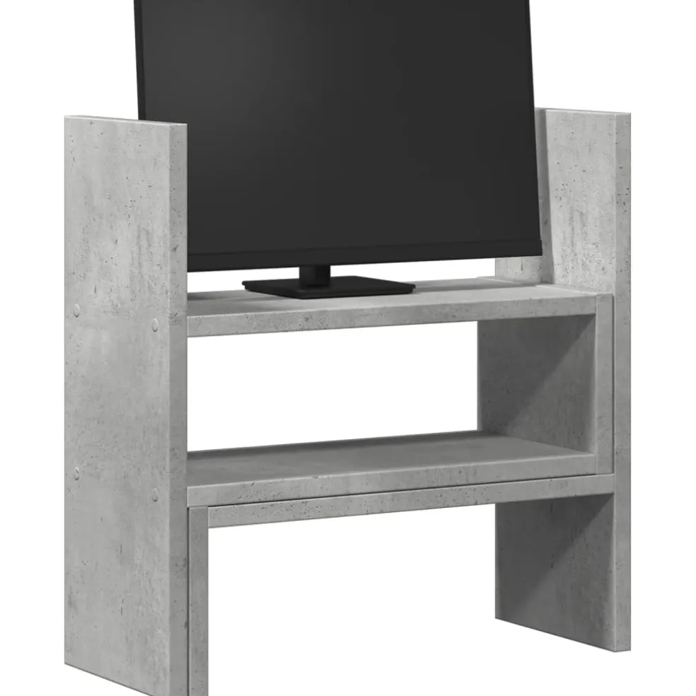 vidaXL Bureau organiser 40x17x41 cm bewerkt hout betongrijs