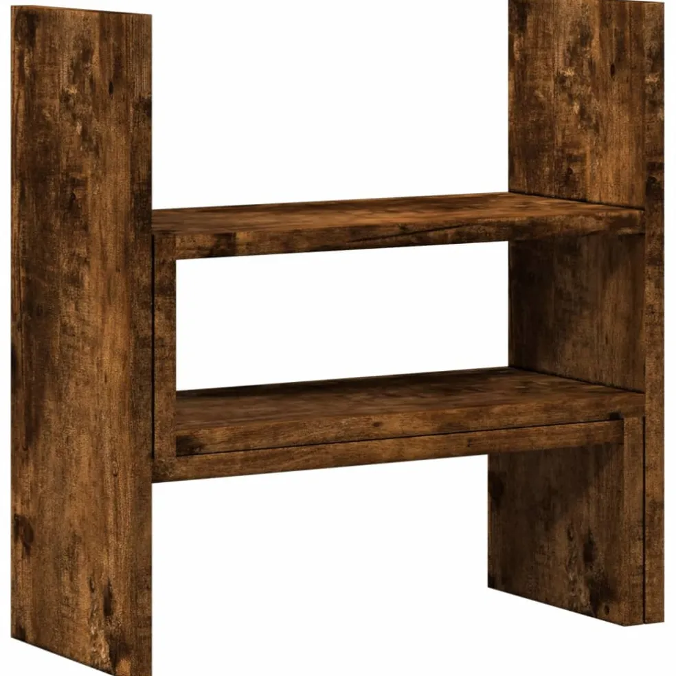 vidaXL Bureau organiser 40x17x41 cm bewerkt hout gerookt eikenkleur