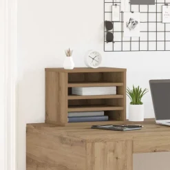 vidaXL Bureau Organizer Artisan Eiken 36 x 26 x 29,5 cm Bewerkt hout