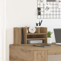 vidaXL Bureau Organizer Artisanaal eiken 44,5 x 24 x 25 cm