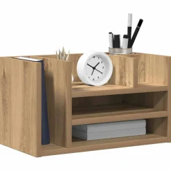 vidaXL Bureau Organizer Artisanaal eiken 44,5 x 24 x 25 cm