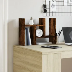 vidaXL Bureau Organizer Gerookt eiken 34,5 x 15,5 x 35,5 cm