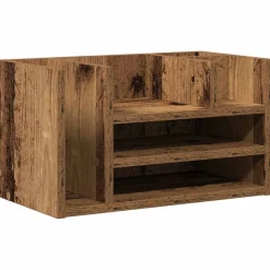 vidaXL Bureau Organizer Oud hout 44,5 x 24 x 25 cm Bewerkt hout