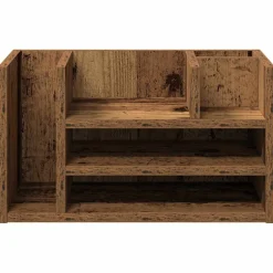 vidaXL Bureau Organizer Oud hout 44,5 x 24 x 25 cm Bewerkt hout