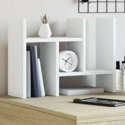 vidaXL Bureau Organizer Wit 34,5 x 15,5 x 35,5 cm Bewerkt hout