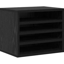 vidaXL Bureau Organizer Zwart eiken 44,5 x 24 x 25 cm Bewerkt hout