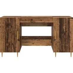 vidaXL Bureau Oud hout Bewerkt hout
