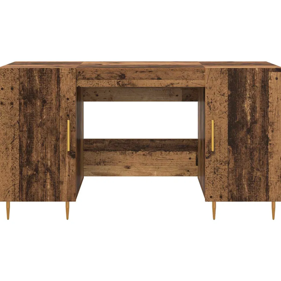 vidaXL Bureau Oud hout Bewerkt hout