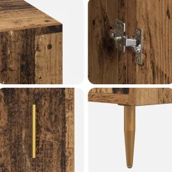 vidaXL Bureau Oud hout Bewerkt hout