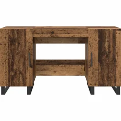 vidaXL Bureau Oud hout Bewerkt hout 140 x 50 x 75 cm