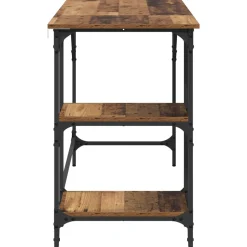 vidaXL Bureau Oud Hout 120 x 50 x 75 cm Bewerkt hout