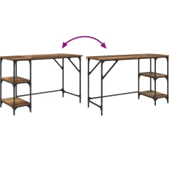 vidaXL Bureau Oud Hout 120 x 50 x 75 cm Bewerkt hout