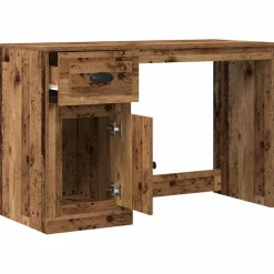 vidaXL Bureau Oud Hout 50 x 115 x 75 cm Bewerkt hout