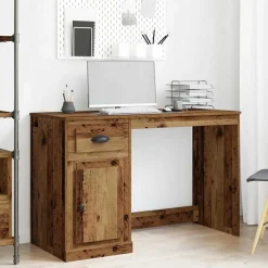 vidaXL Bureau Oud Hout 50 x 115 x 75 cm Bewerkt hout