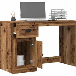vidaXL Bureau Oud Hout 50 x 115 x 75 cm Bewerkt hout