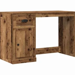 vidaXL Bureau Oud Hout 50 x 115 x 75 cm Bewerkt hout