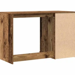 vidaXL Bureau Oud Hout 50 x 115 x 75 cm Bewerkt hout
