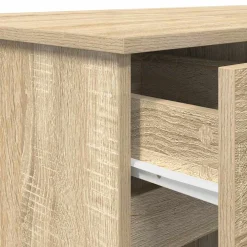 vidaXL Bureau Sonoma eiken Bewerkt hout 140 x 49 x 76 cm