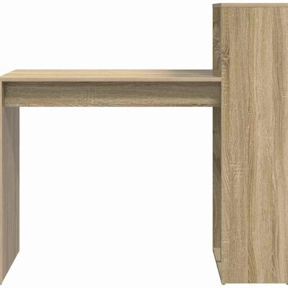 vidaXL Bureau Sonoma Eiken Bewerkt hout 108 x 55 x 103.5 cm