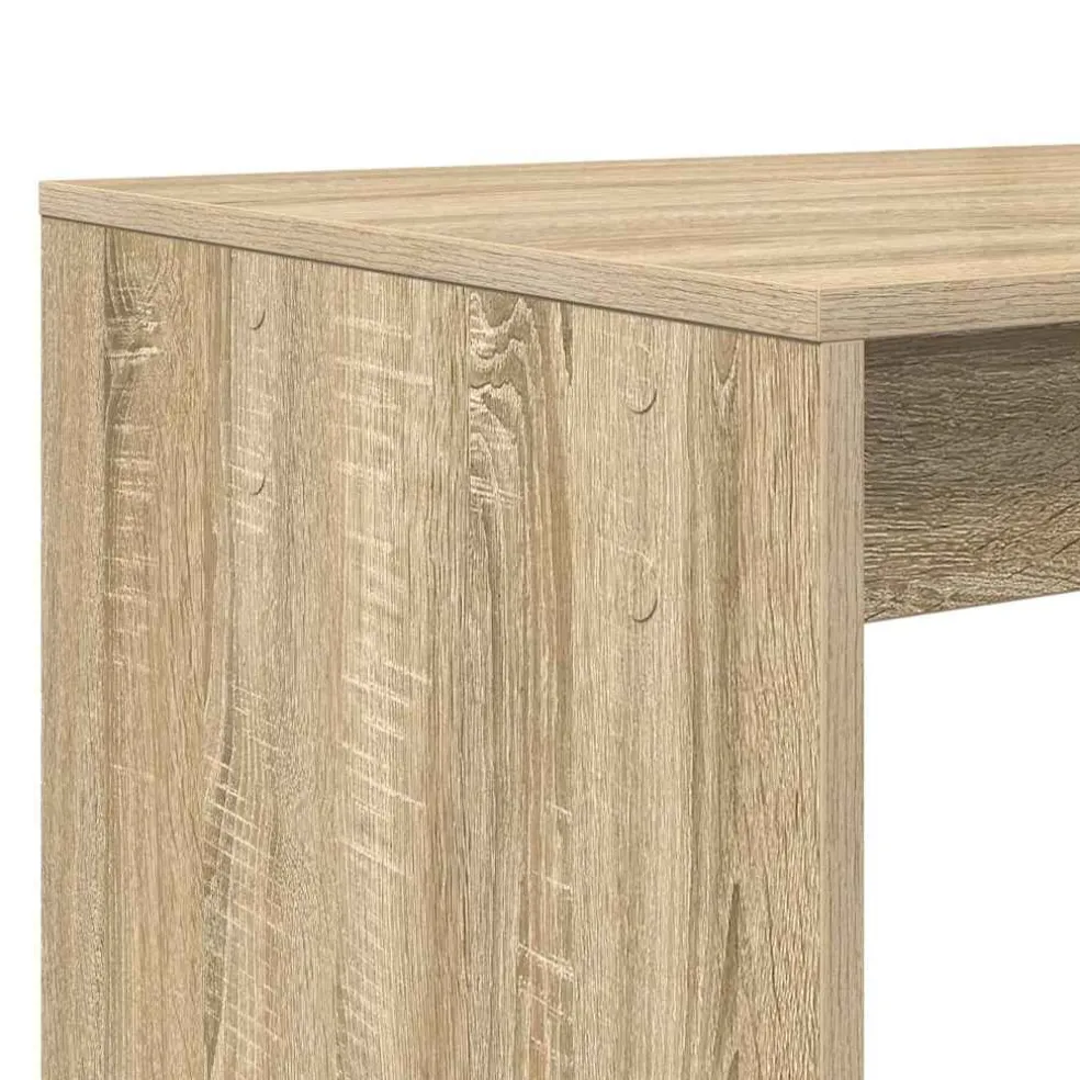vidaXL Bureau Sonoma Eiken Bewerkt hout 108 x 55 x 103.5 cm