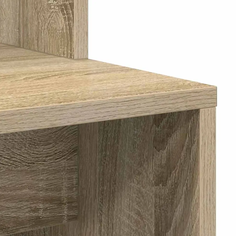 vidaXL Bureau Sonoma Eiken Bewerkt hout 78,5 x 37 x 154,5 cm