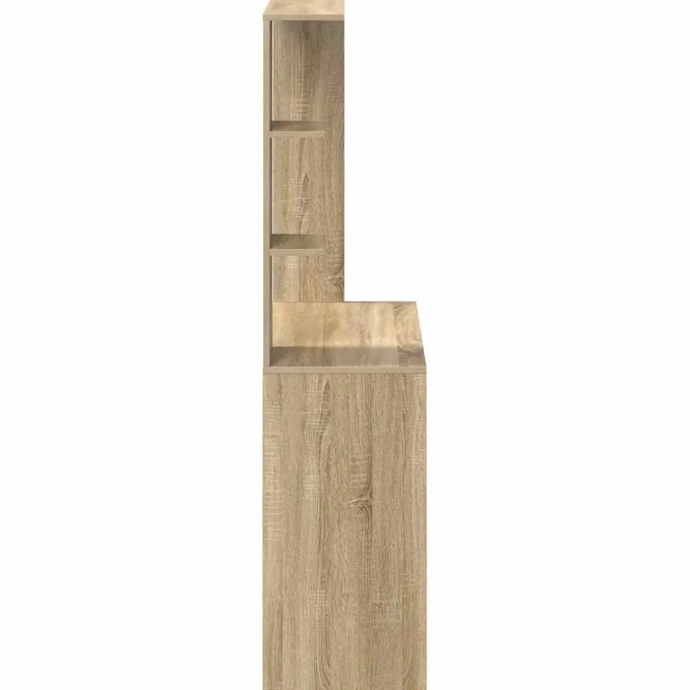vidaXL Bureau Sonoma Eiken Bewerkt hout 78,5 x 37 x 154,5 cm