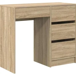 vidaXL Bureau Sonoma Eiken Bewerkt hout 90 x 37,5 x 75 cm