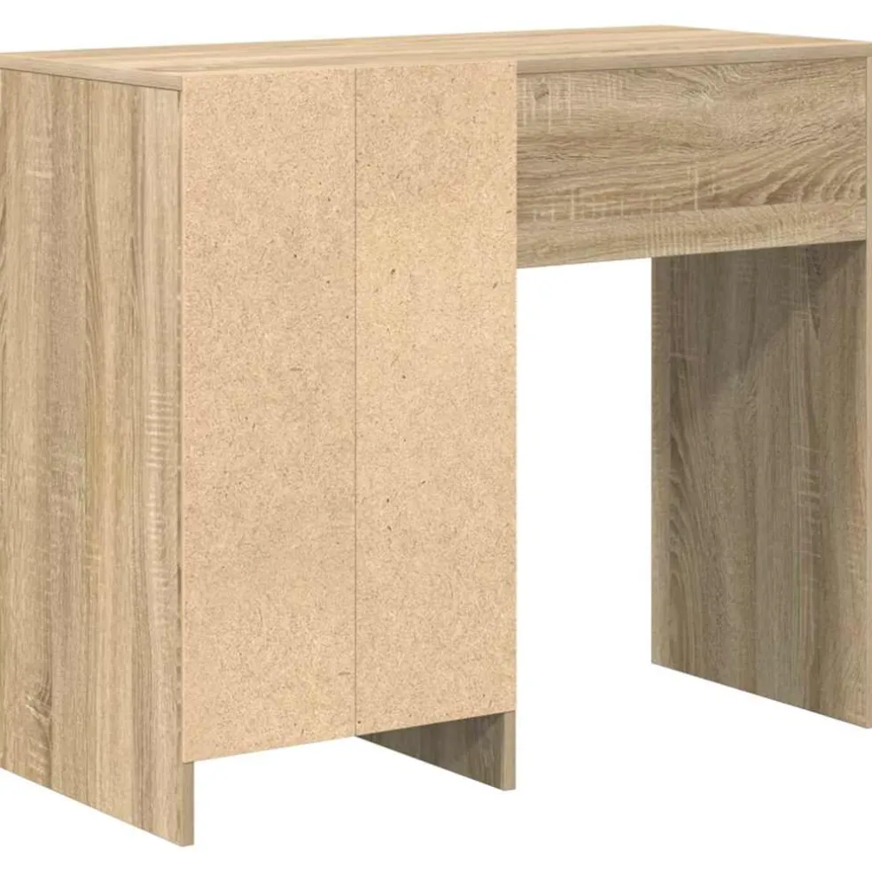 vidaXL Bureau Sonoma Eiken Bewerkt hout 90 x 37,5 x 75 cm