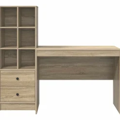 vidaXL Bureau Sonoma Eiken 145.5 x 50 x 127 cm 2 st
