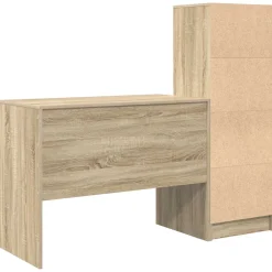 vidaXL Bureau Sonoma Eiken 145.5 x 50 x 127 cm 2 st