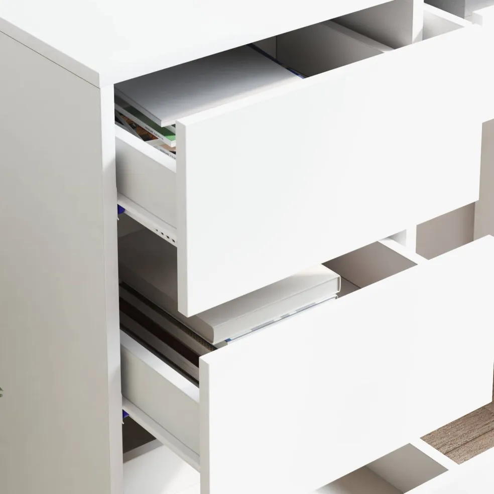vidaXL Bureau Wit Bewerkt hout 90 x 37,5 x 75 cm