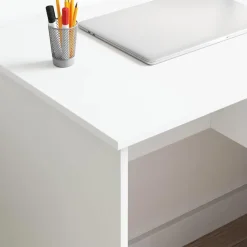 vidaXL Bureau Wit 90 x 49 x 75 cm Bewerkt hout