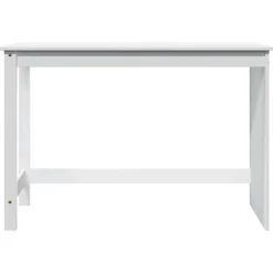 vidaXL Bureau Wit 112 x 50 x 75 cm Massief Vurenhout