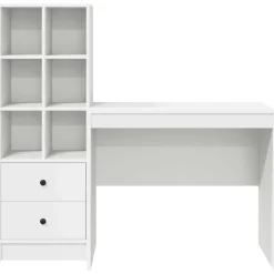 vidaXL Bureau Wit 135,5 x 50 x 127 cm 2 st