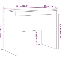 vidaXL Bureau Wit 135,5 x 50 x 127 cm 2 st