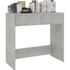 vidaXL Bureau 80x40x75 cm bewerkt hout betongrijs