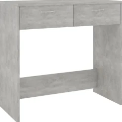 vidaXL Bureau 80x40x75 cm bewerkt hout betongrijs