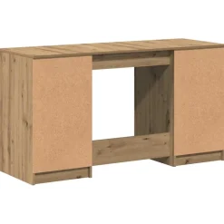 vidaXL Bureau 140x50x77 cm bewerkt hout artisanaal eikenkleur
