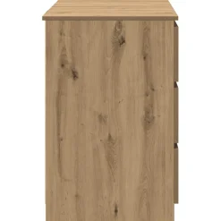 vidaXL Bureau 140x50x77 cm bewerkt hout artisanaal eikenkleur