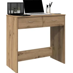 vidaXL Bureau 80x40x75 cm bewerkt hout artisanaal eikenkleurig