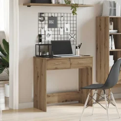 vidaXL Bureau 80x40x75 cm bewerkt hout artisanaal eikenkleurig