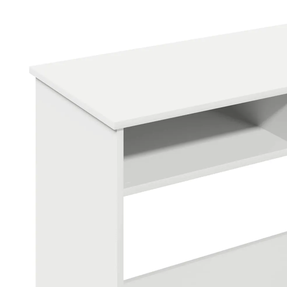 vidaXL Bureau 80x40x75 cm bewerkt hout wit