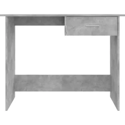 vidaXL Bureau 100x50x76 cm bewerkt hout betongrijs