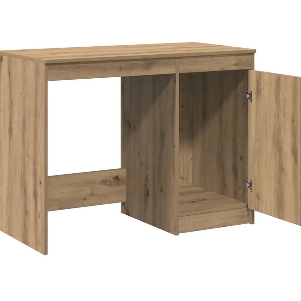 vidaXL Bureau 100x49x75 cm bewerkt hout zwart