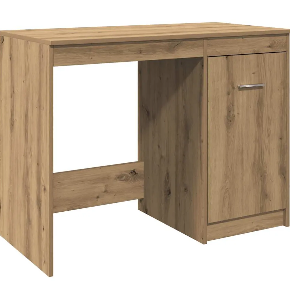 vidaXL Bureau 100x49x75 cm bewerkt hout zwart