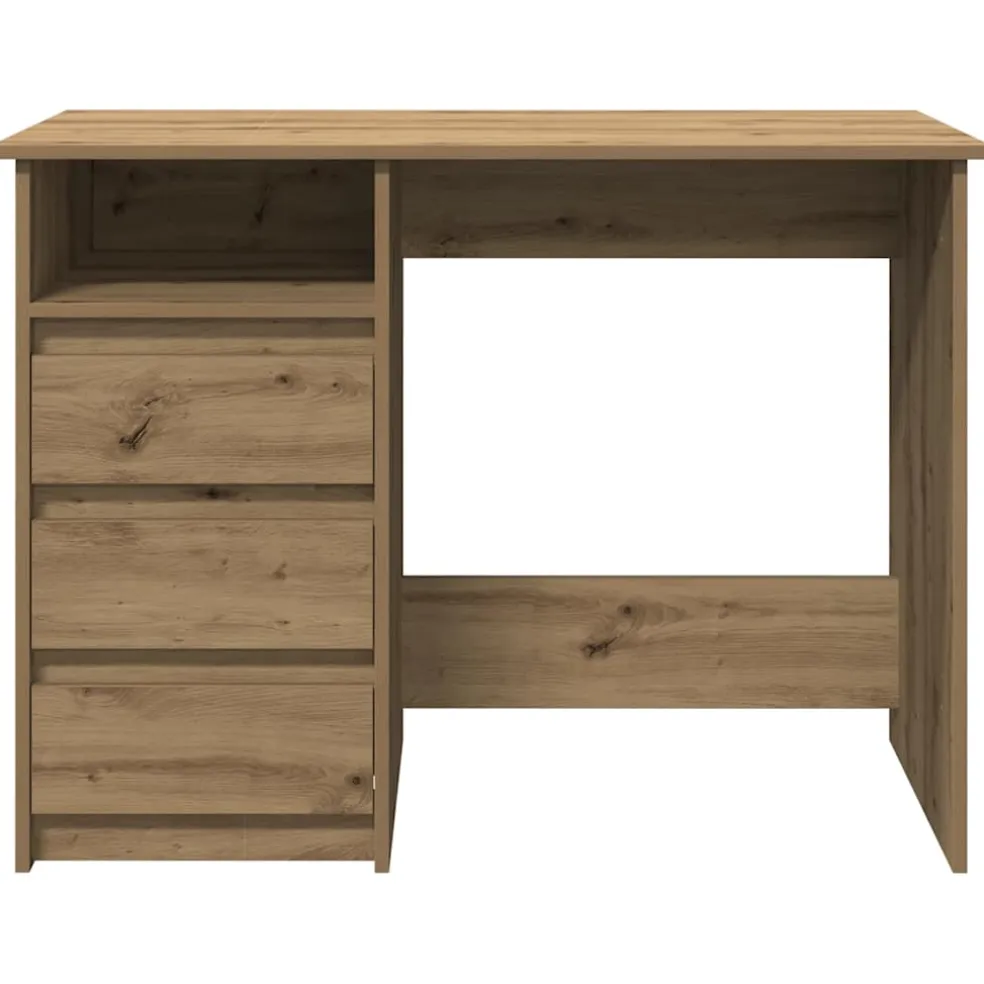 vidaXL Bureau 100x50x76 cm bewerkt hout sonoma eikenkleurig