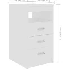 vidaXL Bureau 140x50x76 cm bewerkt hout wit