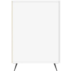 vidaXL Bureau 140x50x75 cm bewerkt hout hoogglans wit